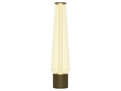 Modern Table Lamp With Conical Translucent Shade And Dark Base For Home Decor 3d model