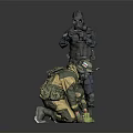 Two Hazmat-Clad Characters Standing And Crouching While Handling Green Biological Organism