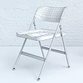 Stylish Indoor Folding Leisure Chairs With Perforated Design In Black Light Blue And Red