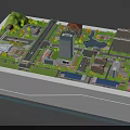 Professional Commercial Equipment for 3D Urban Planning Model with Buildings Roads and Green Areas