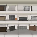 Modern Simple Pillow Combination 3d model