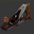 Classic Woodworking Hand Plane With Ergonomic Wooden Handle And Sharp Metal Blade