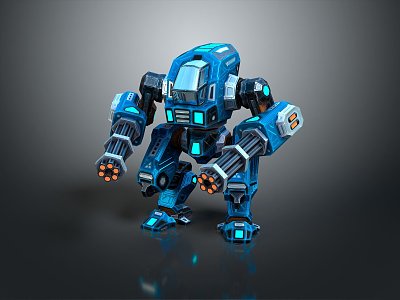 Modern Mech Warrior Mech Soldier Machine Battleguard Mechanical Battleguard 3d model