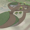 modern architecture earth-covered architecture visitor center cafe architecture special-shaped architecture streamline architecture 3d model