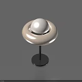 Modern Minimalist Table Lamp With White Shade And Black Base For Home Decor