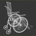 Vintage Wooden Wheelchair With Classic Design And Large Spoked Wheels