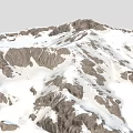 Natural Snowy Mountain Terrain With Snow Covered Peaks And Rocky Outcrops