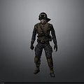 Tactical Combat Outfit Featuring Helmet Body Armor Knee Pads And Gloves
