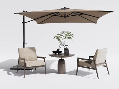 New Chinese Style Outdoor Sofa Outdoor Leisure Table and Chair 3d model