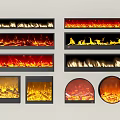 Various Modern Fireplace Designs Featuring Realistic Flame Effects And Different Shapes