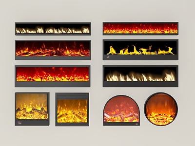 Modern Fireplace Stove Electronic Stove 3d model