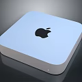 Apple Light Blue Square Streaming Device With Black Logo And Modern Design 3d model