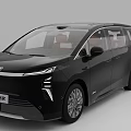 Modern Black Luxury MPV With Brown Interior And Sleek Exterior Design