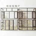 High Quality Broken Bridge Aluminum Casement Windows Modern Design and Structure 3d model