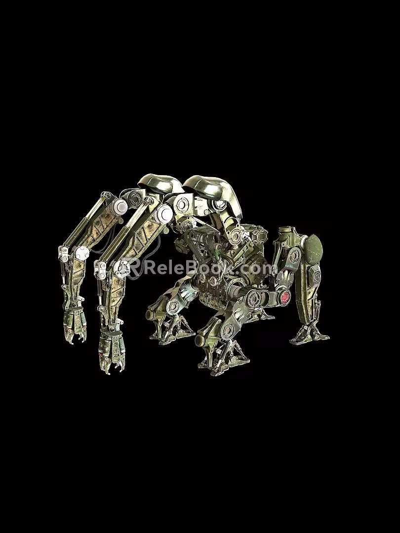 Hard surface mechanical structure mecha 3d model