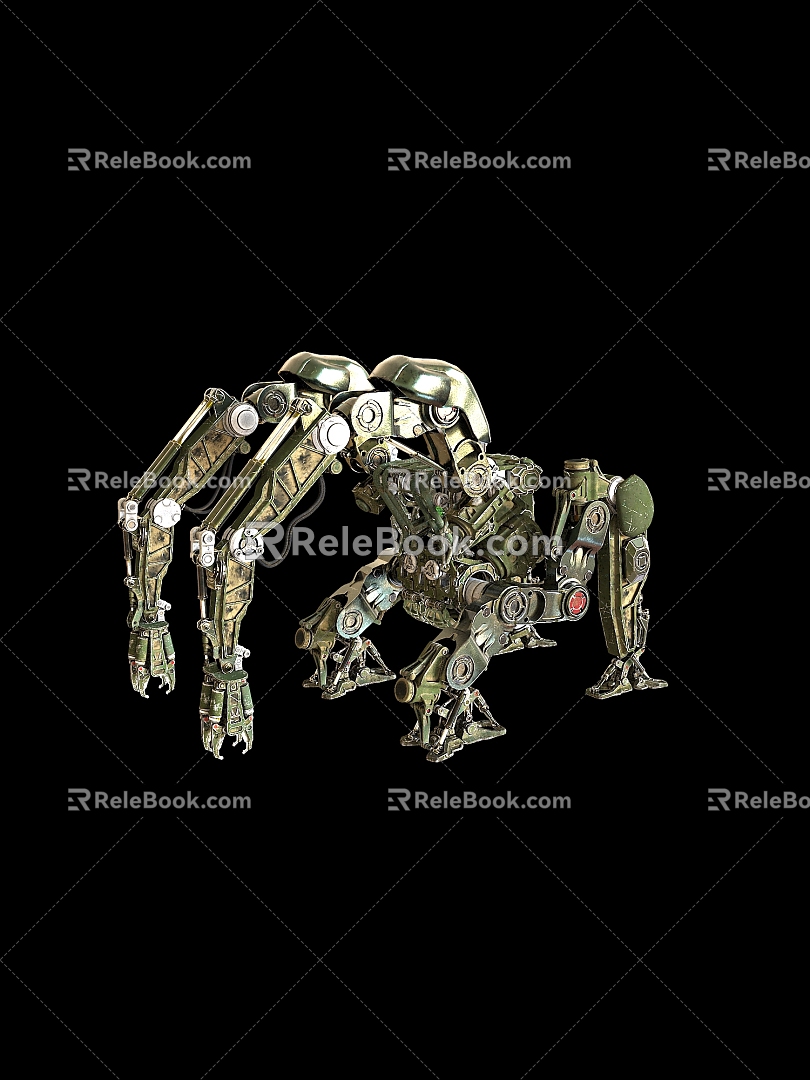 Hard surface mechanical structure mecha 3d model