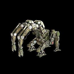 Hard surface mechanical structure mecha 3d model