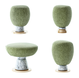 Modern Sofa Stool Fabric Low Stool 3d model