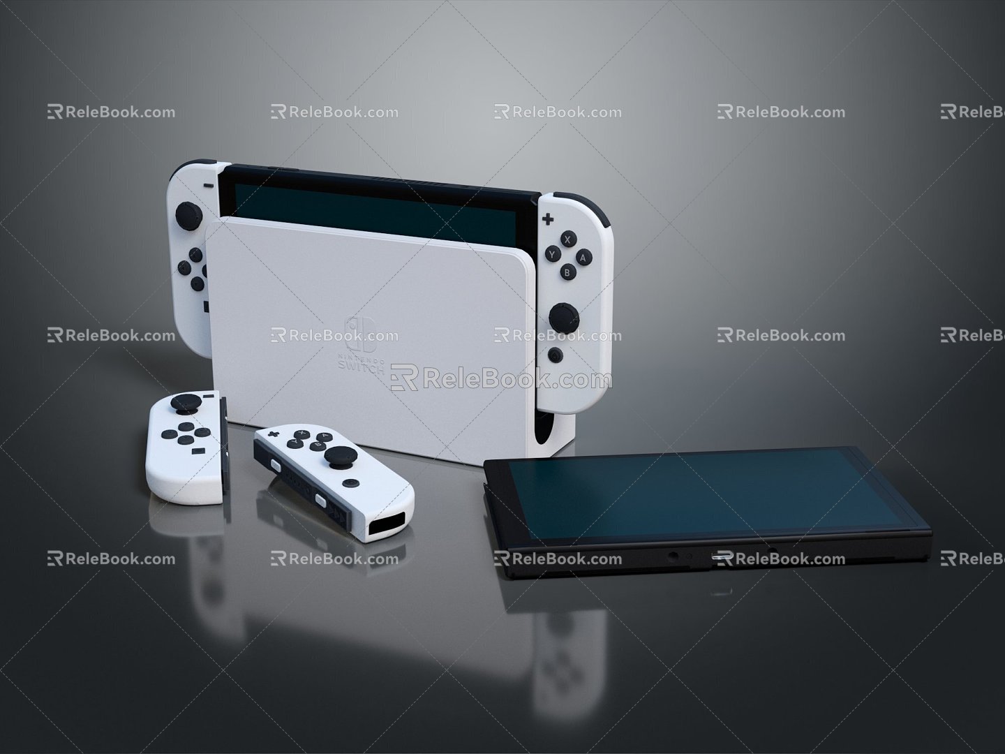 Modern game console home game console Nintendo game console vintage game console 3d model