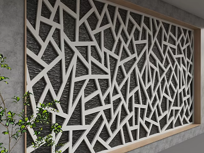Modern background wall 3d model
