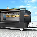 Modern Mobile Bar Trailer With Wine Racks And Exterior Lighting Design