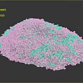 Pile of Light Blue Small Granules with Fine Texture on Dark Background