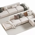 Double sofa Multi-person sofa Corner sofa 3d model