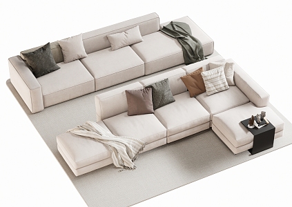 Double sofa Multi-person sofa Corner sofa 3d model