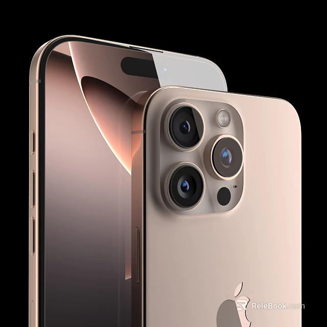 Latest Modern Smartphone With Triple Camera Lenses And Sleek Rose Gold Design 3d model 