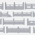 New Chinese Guardrail Stone Railing Stone Railing Stone Railing Stone Railing Stone Railing Stone Railing Marble Railing Fence 3d model