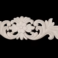 Ornate Floral Carved Design With Intricate Scroll Patterns For Decorative Trim 3d model