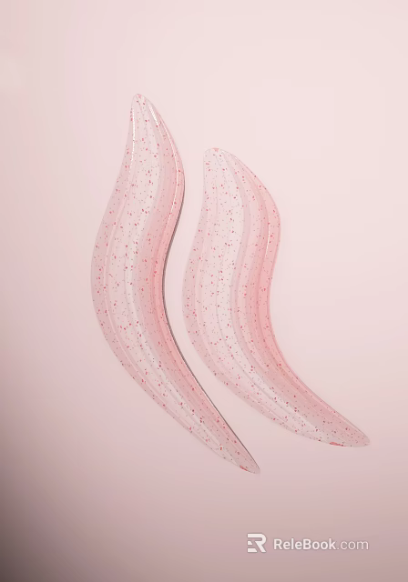 Pink Hydrating Eye Masks With Dots Design For Daily Skincare Use 3d model 