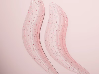 Pink Hydrating Eye Masks With Dots Design For Daily Skincare Use 3d model