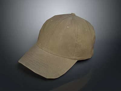 Beige Stylish Baseball Cap For Daily Casual Wear And Comfortable Use 3d model