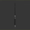 Sleek Modern Sword With Long Blade Dark Handle And Silver Accents