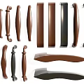 Various Brown And Black Door Handles With Modern And Classic Designs For Cabinets And Drawers