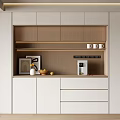 Modern Cream Sideboard Log Sideboard 3d model