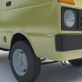 Yellow BAK Van with Classic Retro Exterior and Compact Design 3d model
