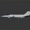 Detailed White Jet Airplane Model Featuring Streamlined Design Sharp Nose And Landing Gear