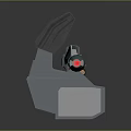 Futuristic Teal Metallic Weapon With Long Barrel Design And Brown Accents