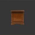 Vintage Wooden Box With Brass Lock Metal Accents And Wood Grain Surface