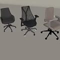 Modern Design Office Chairs with Mesh Back Armrests Metal Base and Wheels