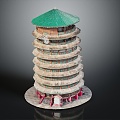 Ancient Tower Chinese Tower 3d model