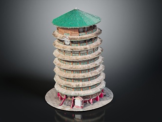 Ancient Tower Chinese Tower 3d model