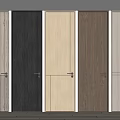 Modern Hinged Doors with Various Wood Textures and Neutral Colors for Modern Interior Design