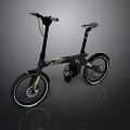 Modern Black And Yellow Foldable Bicycle With Sleek Frame And Portable Design