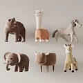 Cute Animal Shaped Stools in Soft Tones for Kids Room Decor