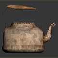 Copper Kettle With Wooden Handle And Hammered Surface For Daily Use