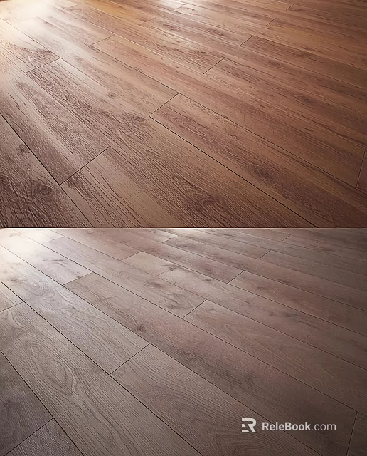 Natural Wooden Flooring Featuring Light Dark Tones And Clear Wood Grain Texture 3d model 