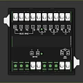 Electronic Control Module With Multiple Terminal Ports Front Panel Buttons And Indicator Lights